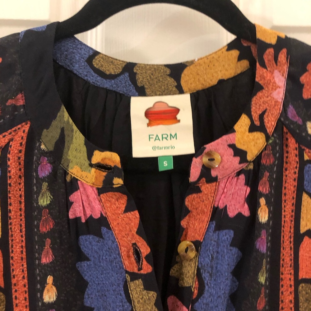 💥 FARM RIO Tapestry Mini Dress Sz S - Picture 5 of 9